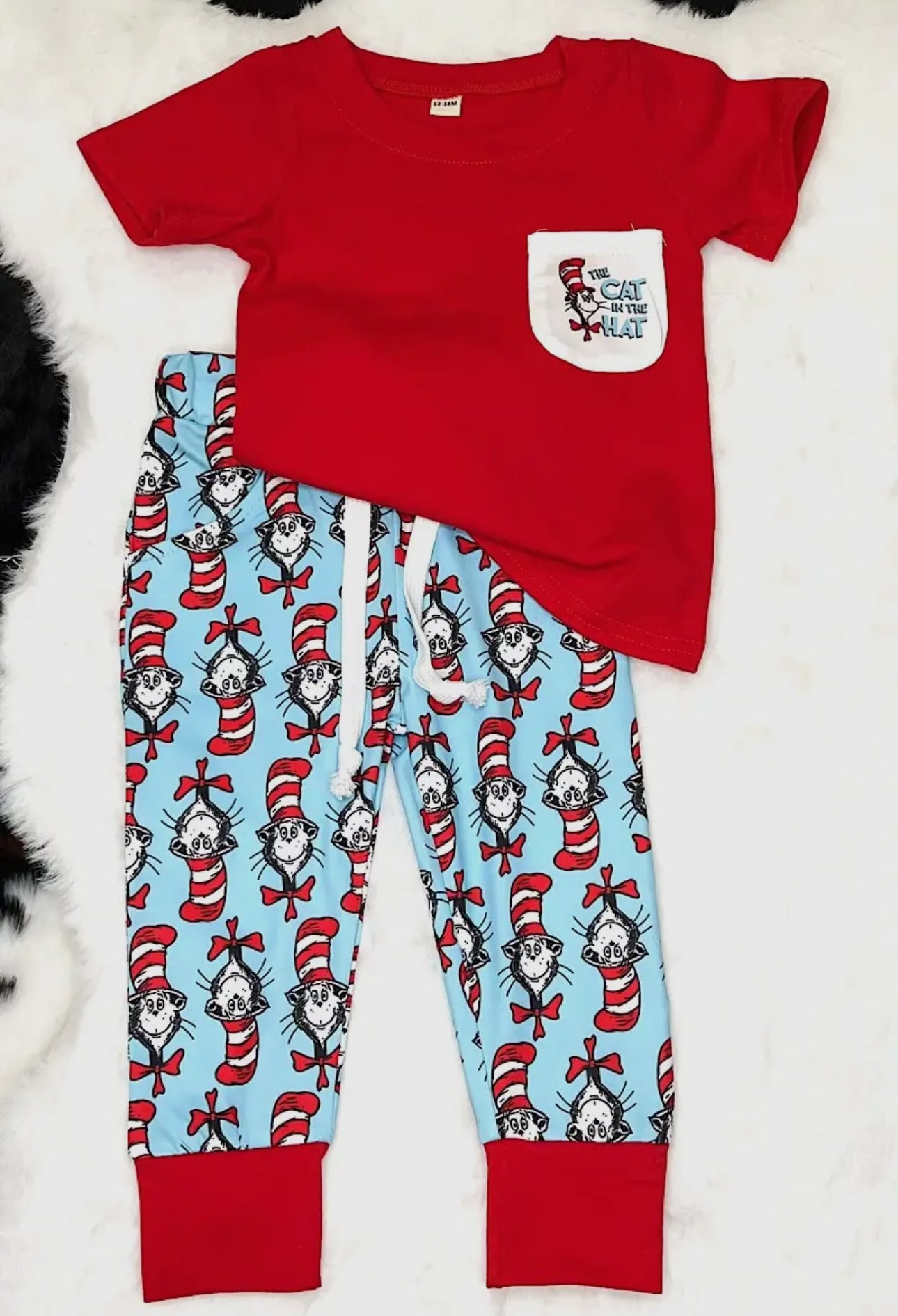 The Cat in the Hat Baby Toddler Pajama Set